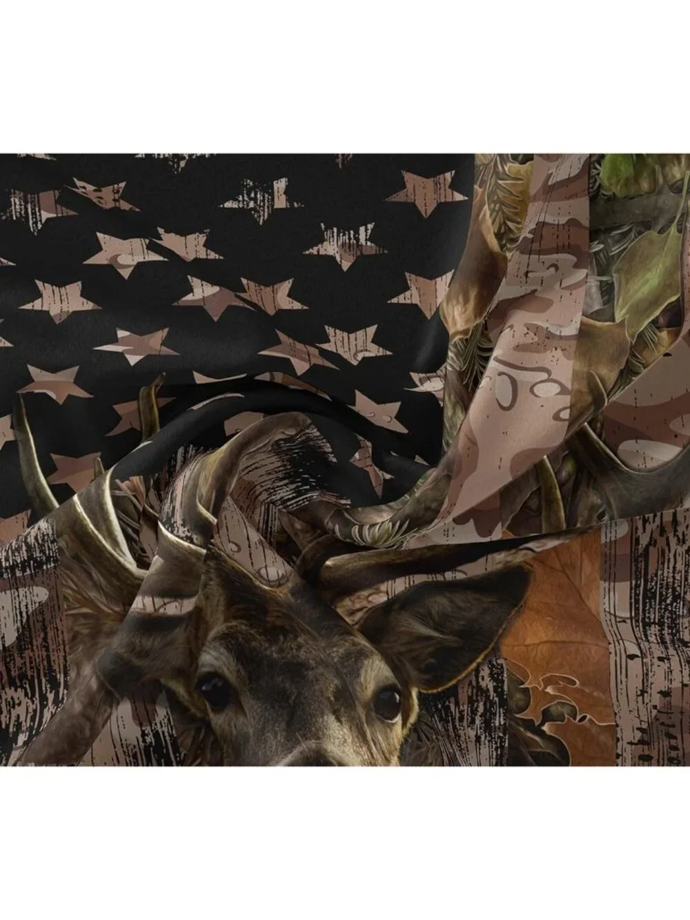 Deer Comforter Sets for Boys Kids Teens,American Flag Camo Bedding Sets Queen Si